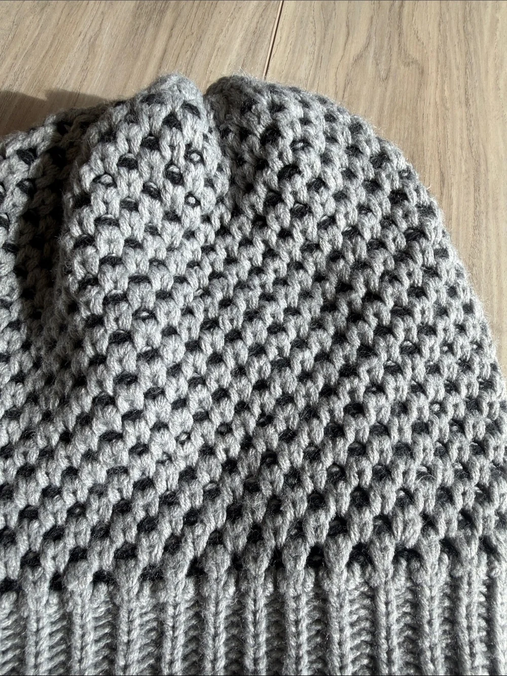 The North Face Light Gray Knit Beanie